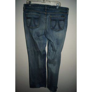 7 For All Mankind Women's Jeans Blue Size 16 Denim Slim Bootcut Stretch $99 #598